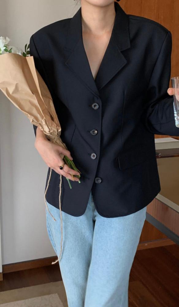 Founders 파운더스 그레이스 자켓 울 카라 버튼 jk