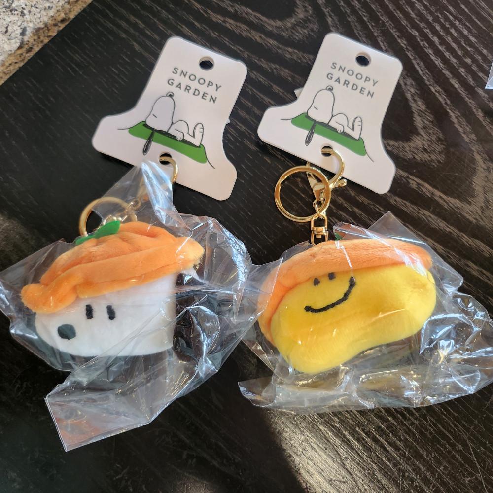 제주 스누피가든 감귤모자 스누피 우드스탁 인형 키링