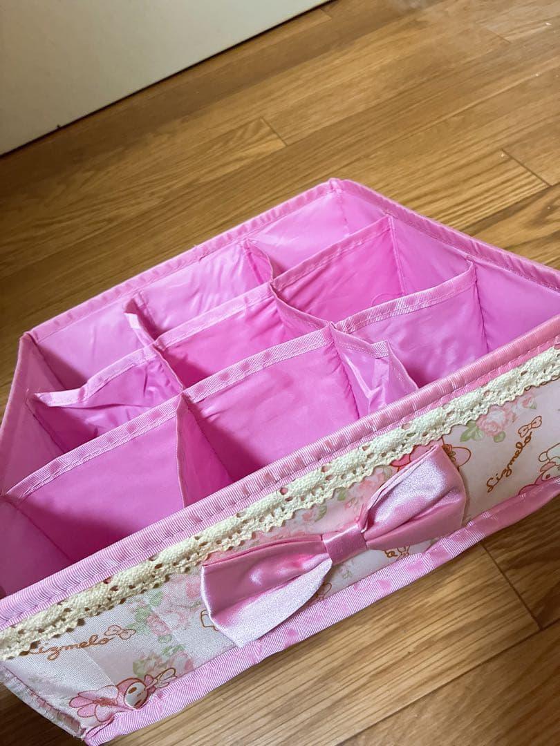 マイメロディ♡LIZLISA 仕切り付き収納ボックス