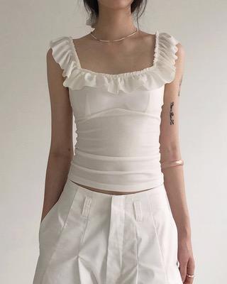 bell frill sleeveless (2color)