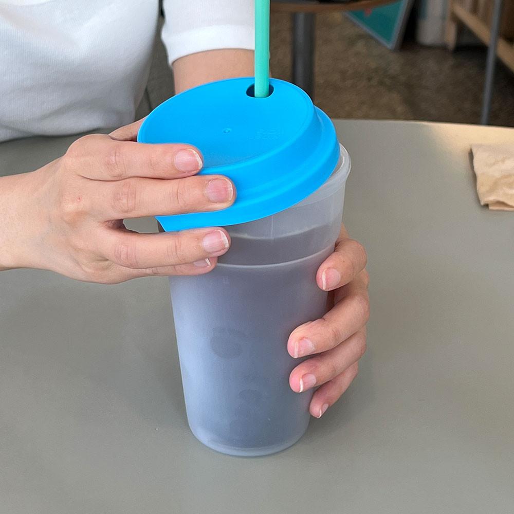 그리닝 리유저블 컵 더블월 490ml 보온 보냉 샐러디 이중 텀블러 나인웨어