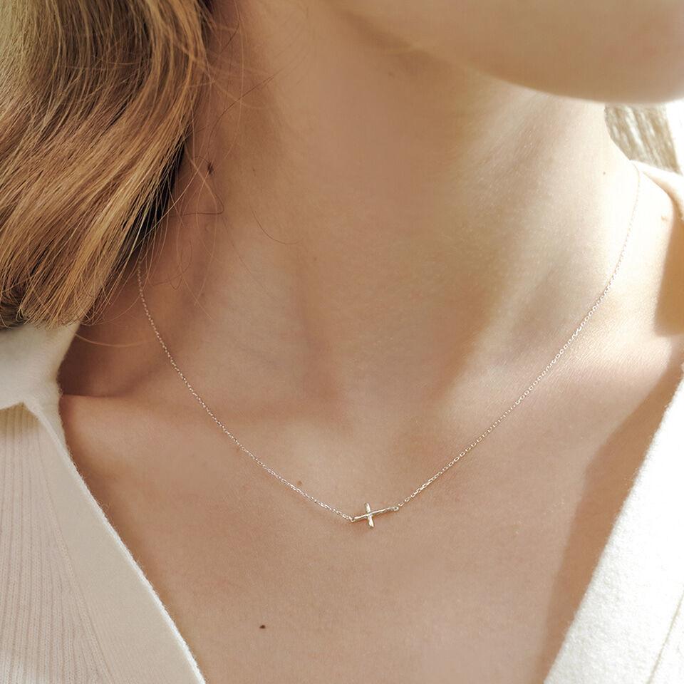 [silver 925][에스파 닝닝 착용] krisi cross necklace