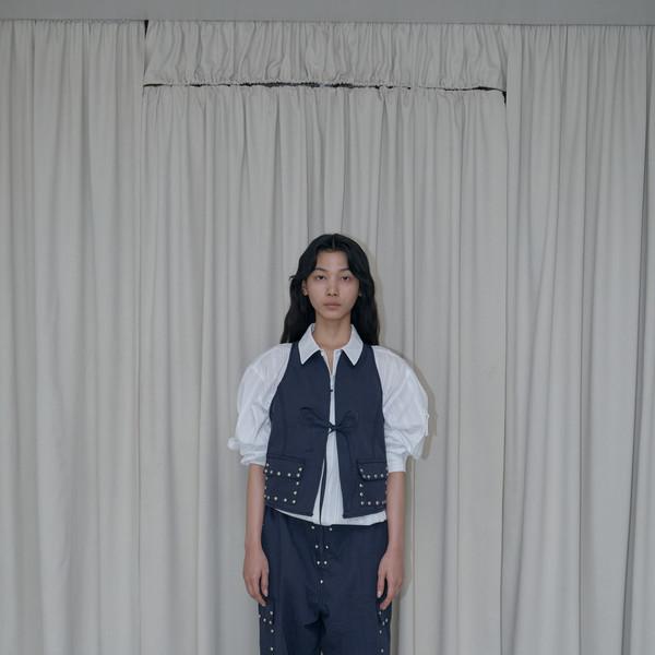 Studded cargo pants (Navy)