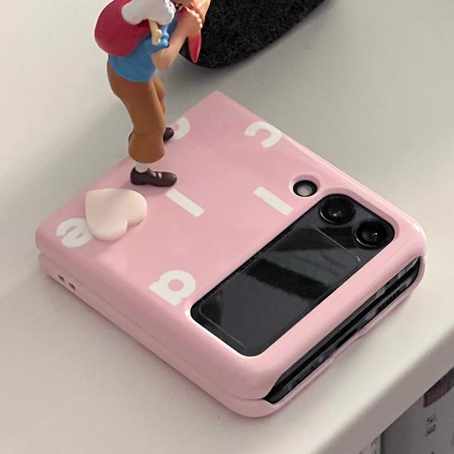 Logo Alphabet Z-Flip Case (Pink)
