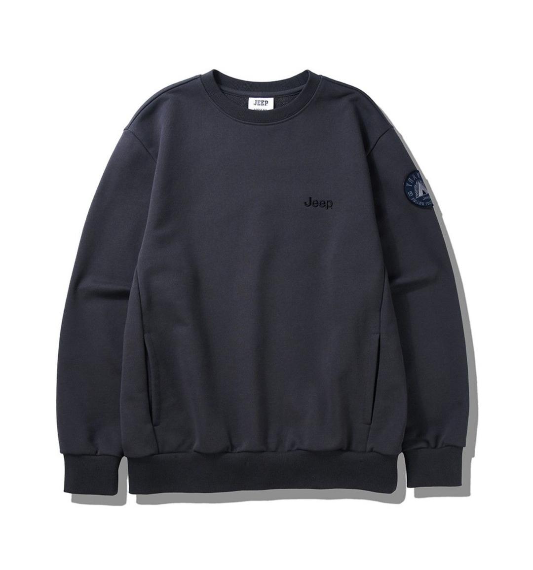 남여공용 지구본 그래픽 루즈핏 맨투맨(Q1833)