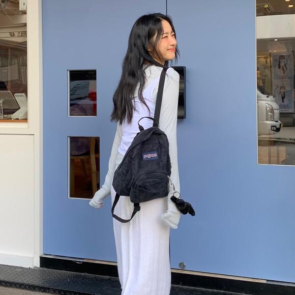 [공식]  하프파인트 코듀로이 미니 백팩 Black