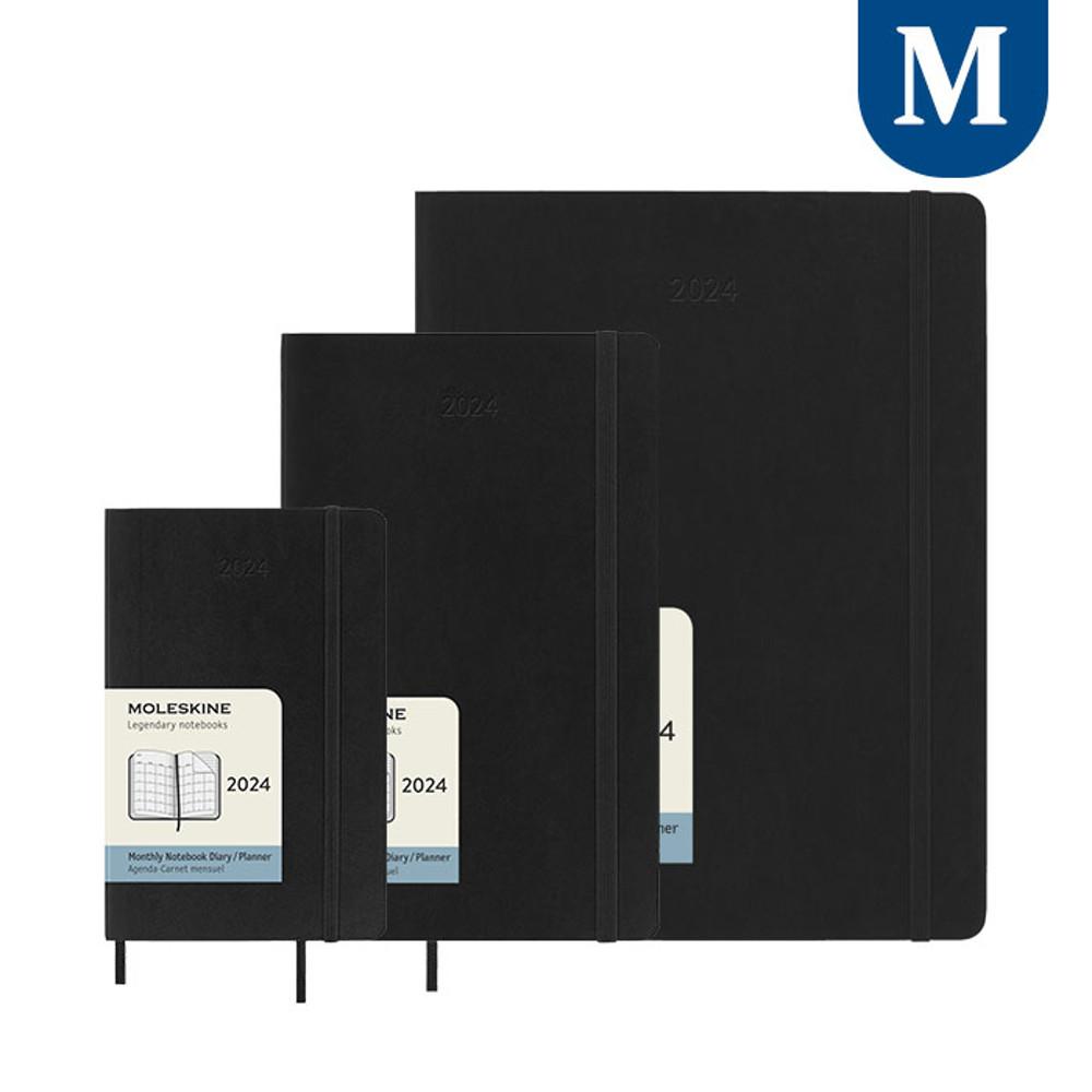 몰스킨 2024 먼슬리 12개월 다이어리 소프트커버 블랙 (상품선택)