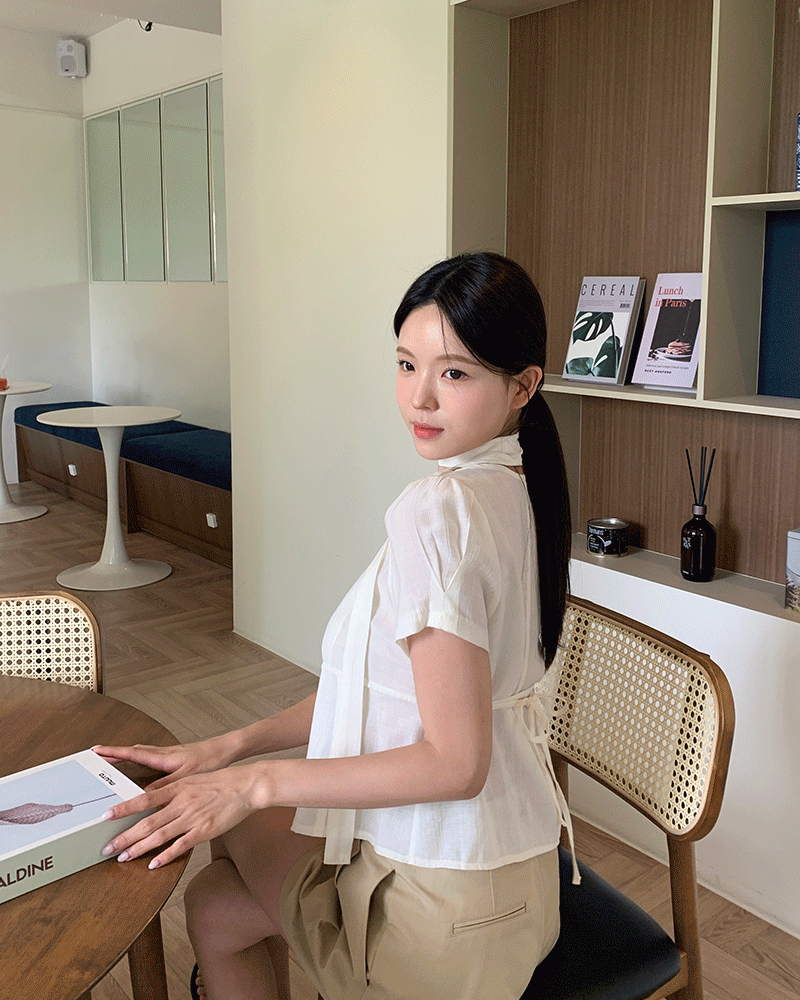 숏 반팔 마르제 블라우스(3color)