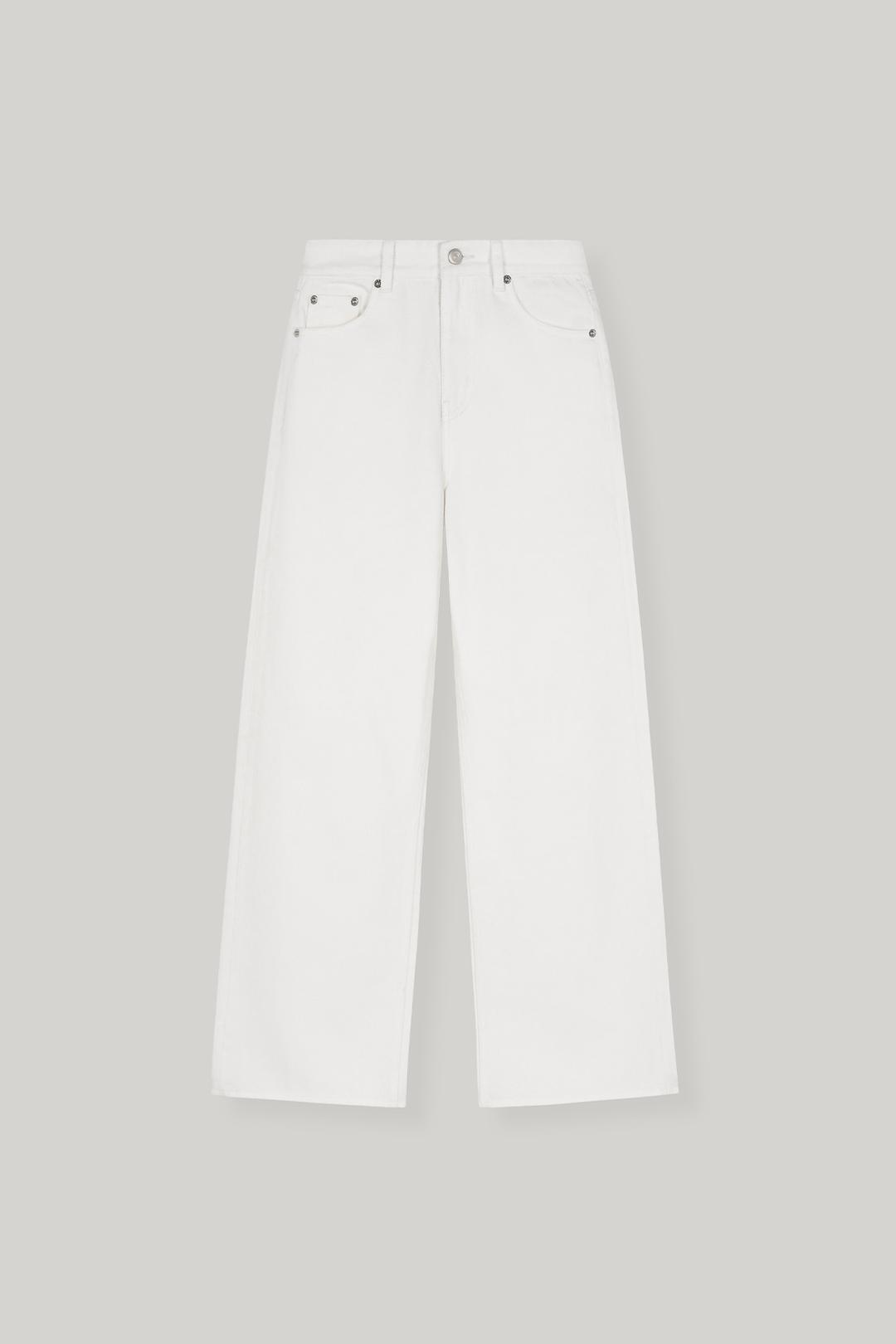 4TH / Apollo Wide Denim Pants (White)