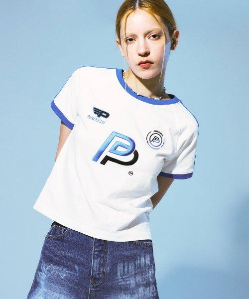 PP ARCHIVE LOGO RAGLAN TEE WHITE