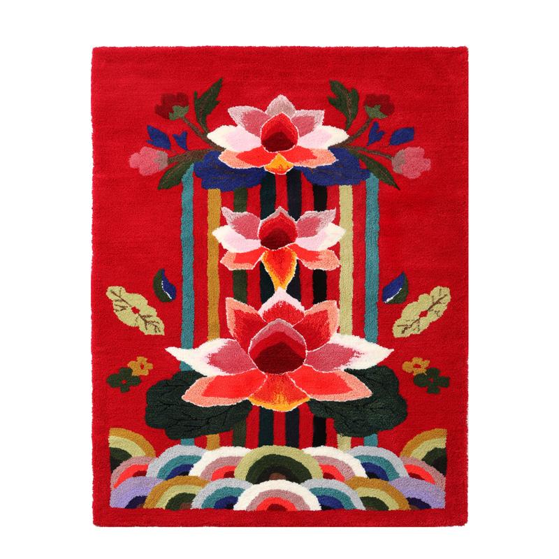 활옷 연꽃 러그 (Hwarot Lotus Rug)