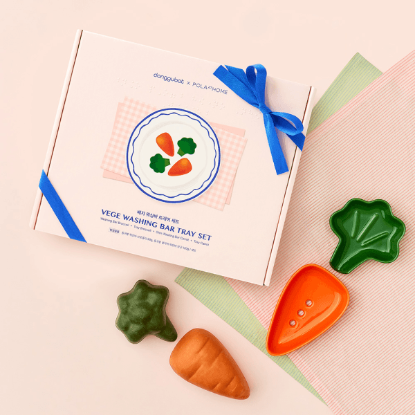 동구밭 x 폴라앳홈 베지 워싱바 트레이 세트