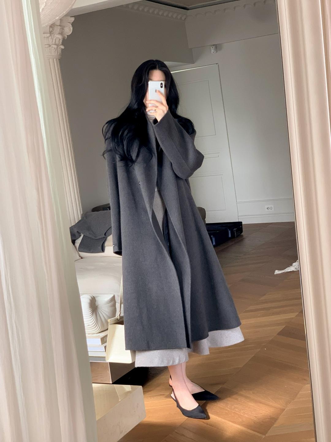 헤일리 핸드메이드 코트 (챠콜)