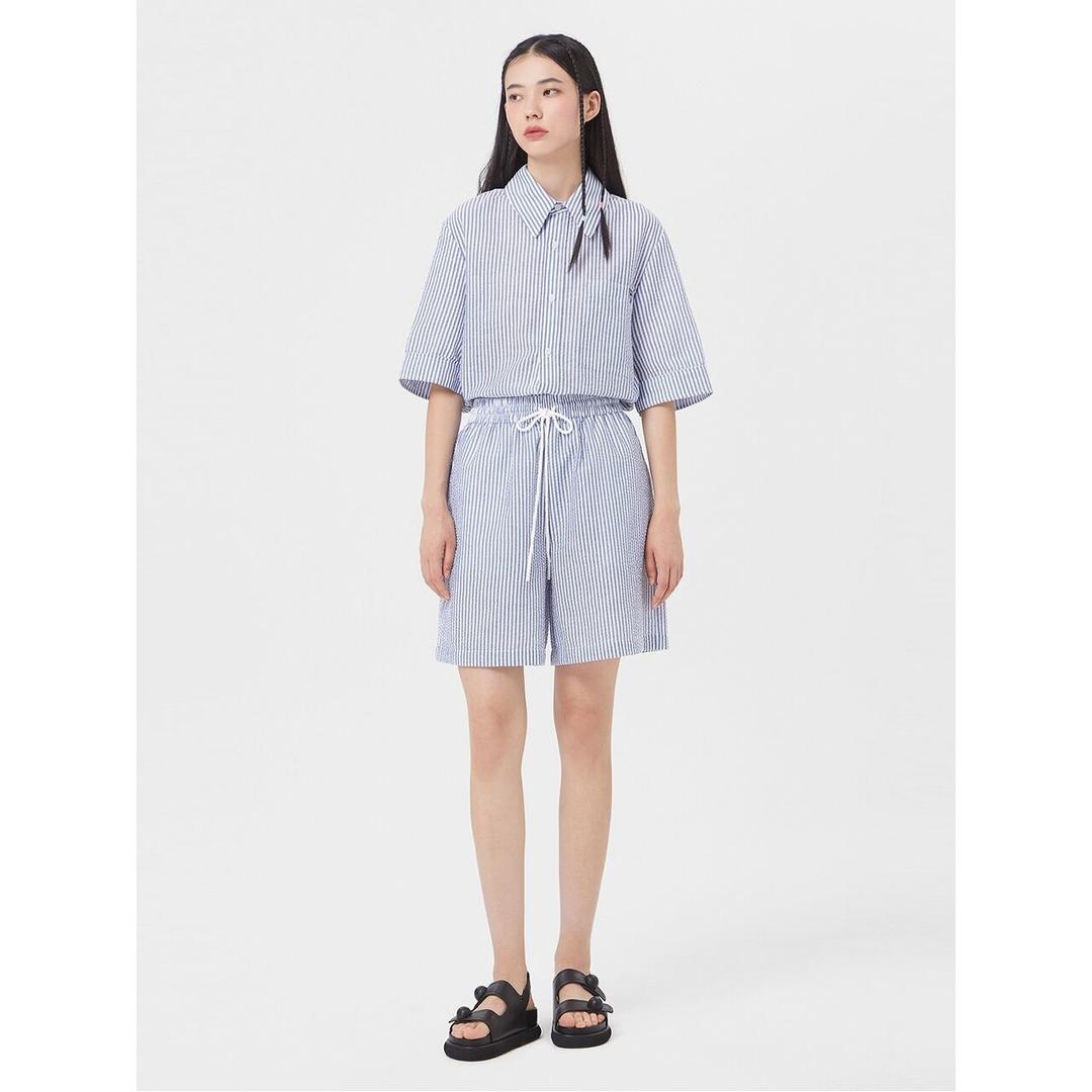 Seersucker Banding Pants_QWPOX23511BUX