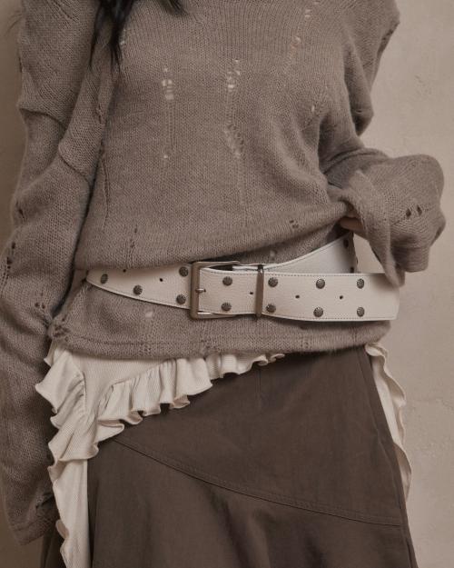 Double Stud Belt (white)