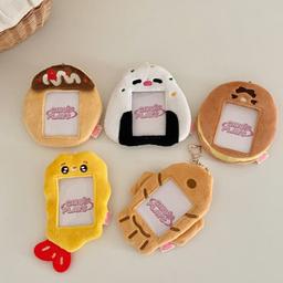 6 TYPE 일식 타코야끼 주먹밥 새우튀김 붕어빵 봉제 포카홀더 포카집 콜렉트북 키링
