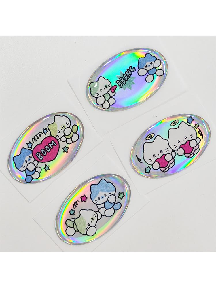 고양이다방 홀로그램 에폭시 스티커