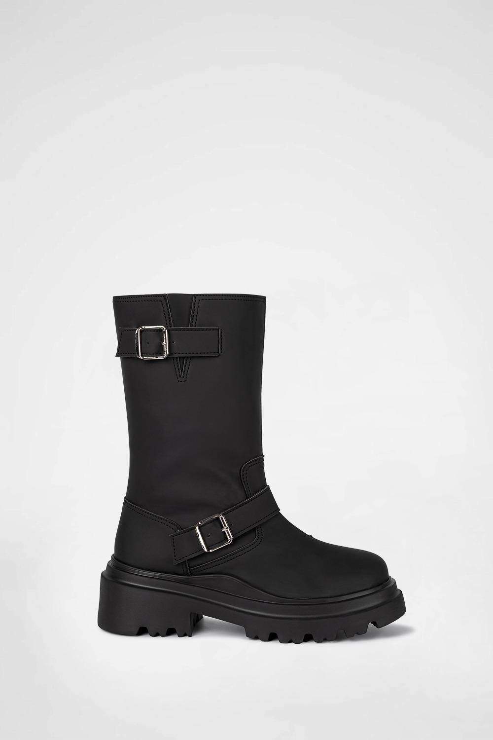 [PREORDER -4/26] CITY BUCKLE RAIN BOOTS / BLACK