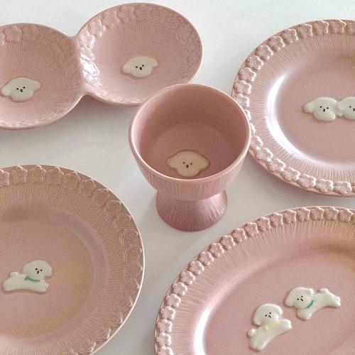 블라썸 비숑 고블렛&플레이트