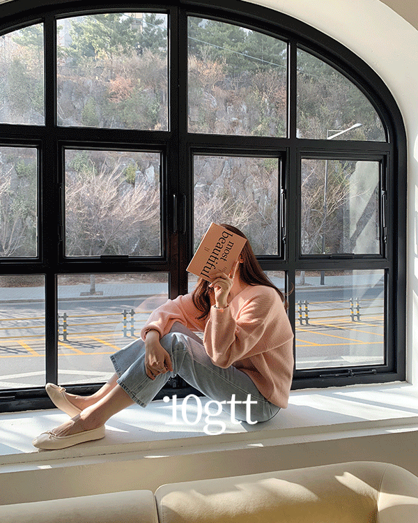 [새해특가☀️][브이넥니트] 여리여리 루즈핏 울 V넥 골지 니트 1386