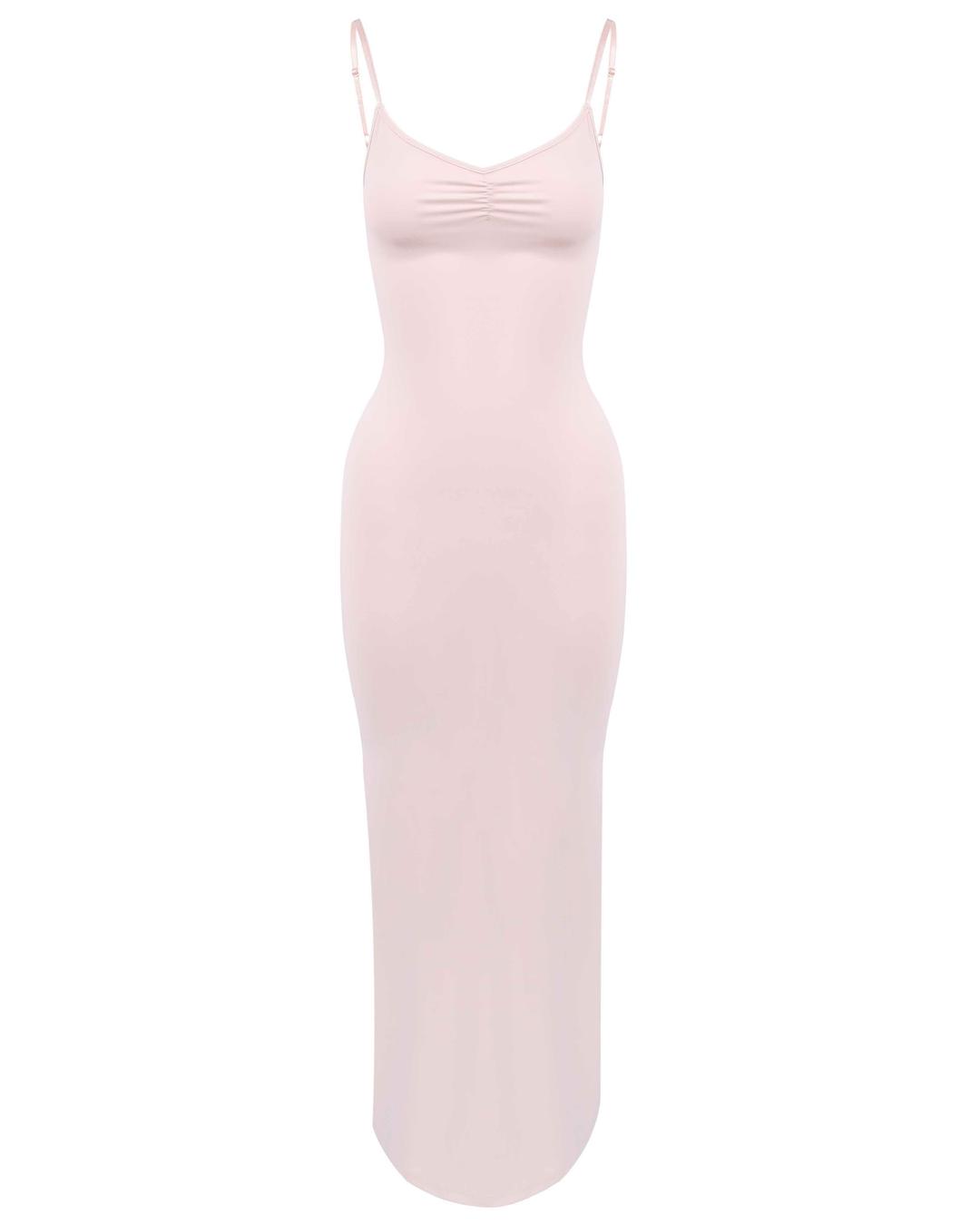 Gather Stretch Maxi Dress - Rose - XS