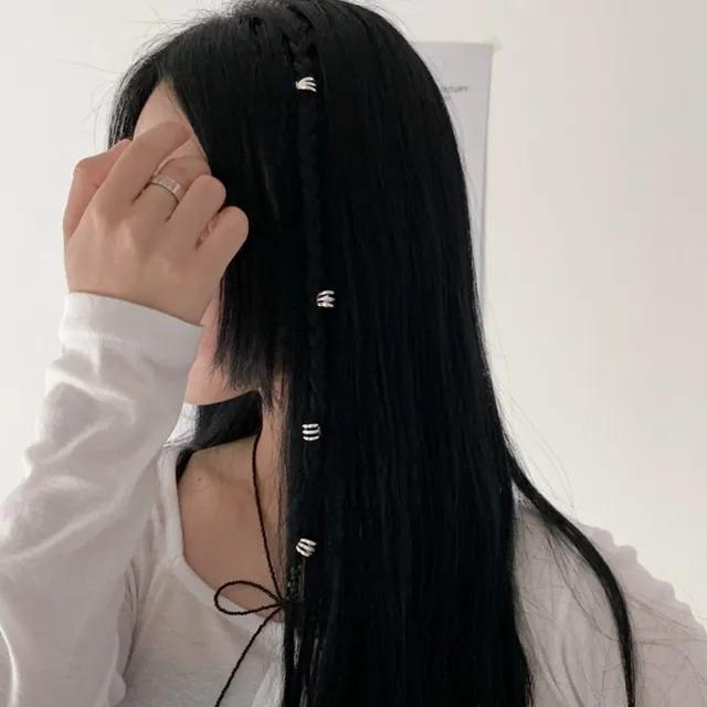 [❤당일출고❤10개세트/인기템] 미니 디스코 실버 쓰리 라인 헤어커프 헤어핀