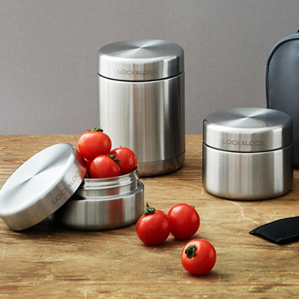 락앤락 스텐 보온도시락 450ml 실버(LHC8013)