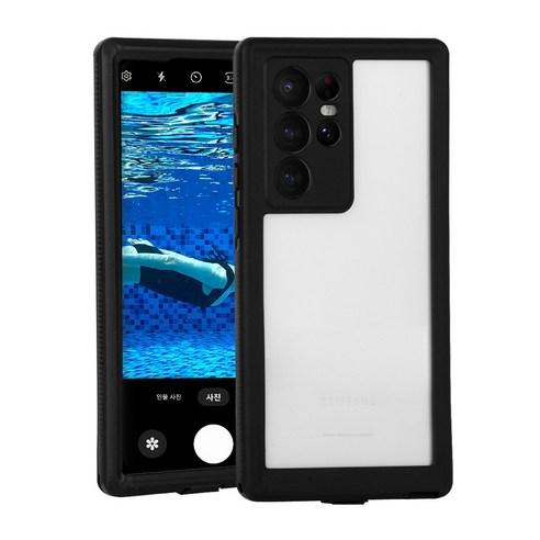 아이몰 CPIW 언더워터 잠수왕 방수 휴대폰 케이스, 갤럭시 S22 울트..., 블랙