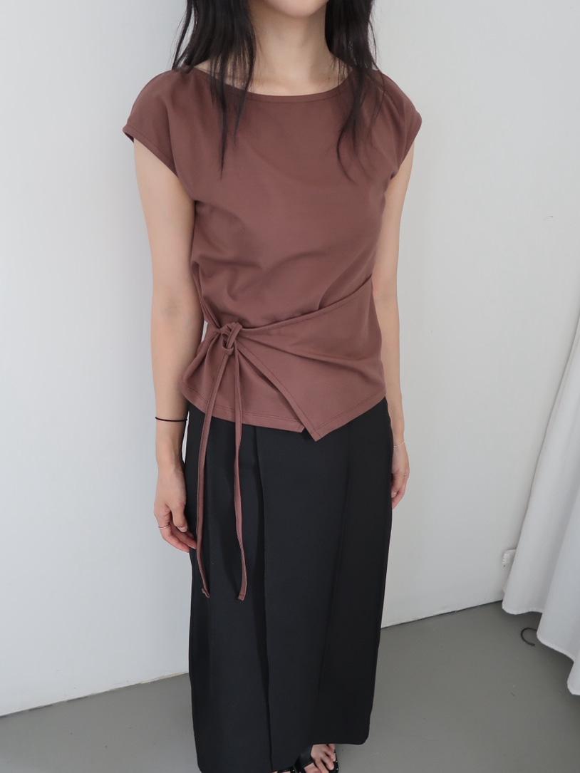 STRUCTURED WRAP COTTON TOP