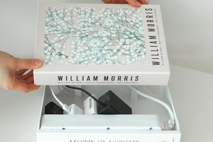 오브제탭 책모양 디자인 멀티탭 전선 정리함 가리개 홈카페용