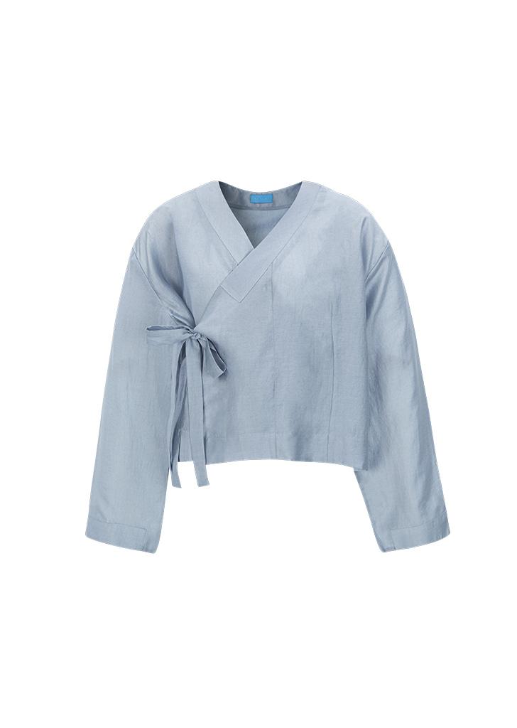 01 하녹 저고리 블라우스 블루