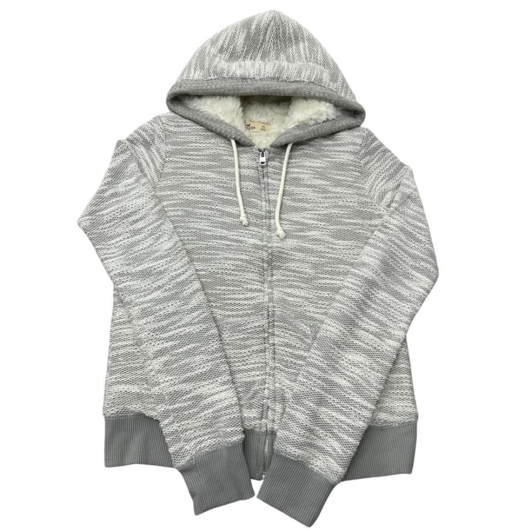 홀리스터 그레이 패턴 보아털 후드집업 xs | 후루츠패밀리