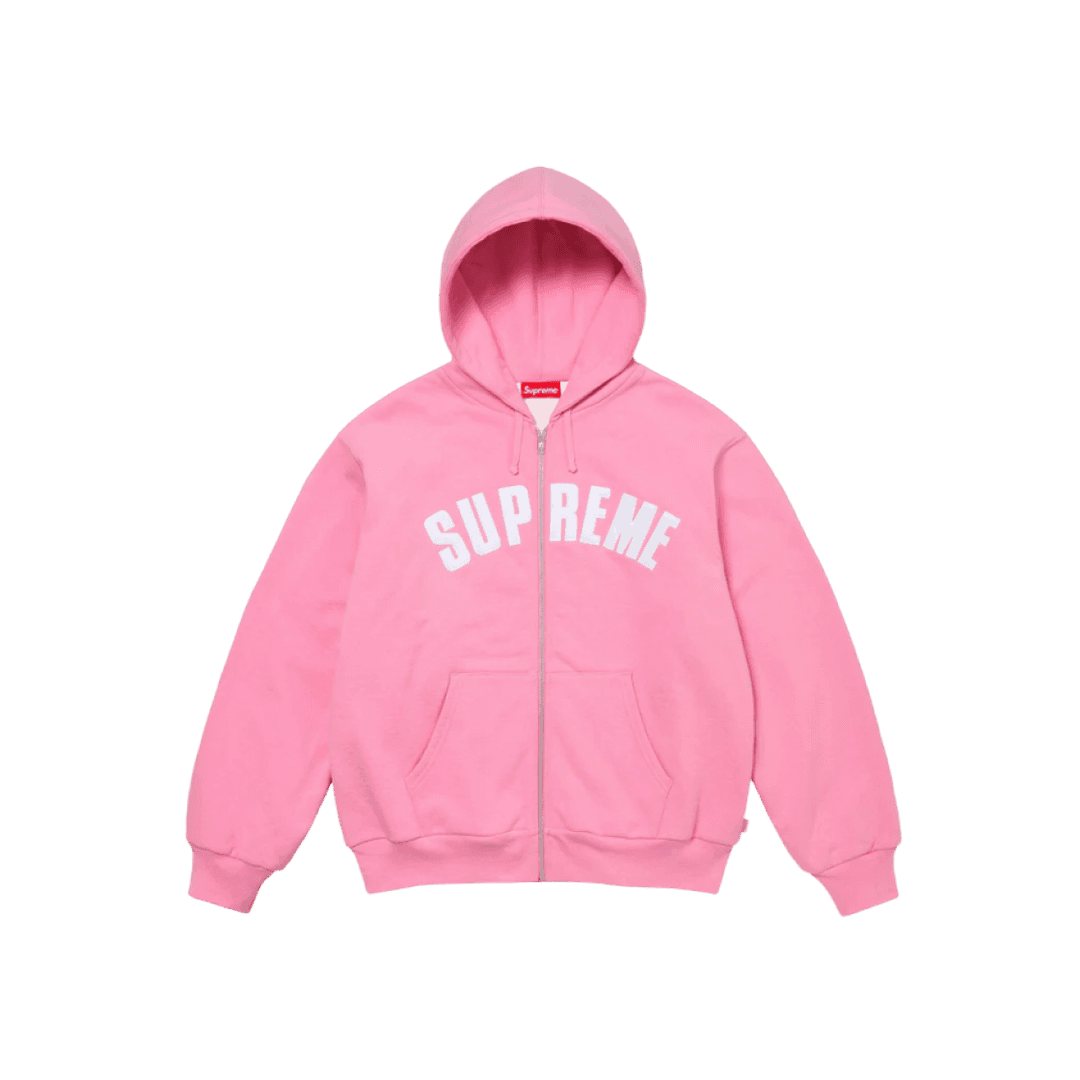 Supreme Arc Thermal Lined Zip Up Hooded Sweatshirt Pink - 24FW