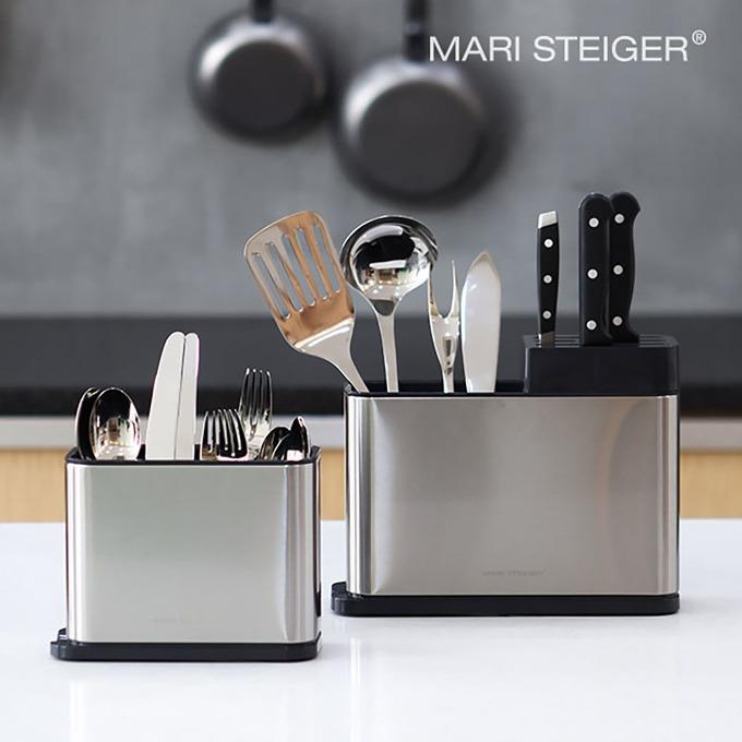 수저와 조리도구를 구분하니 주방이 깔끔해져요 스테인레스 커트러리 유텐실 홀더