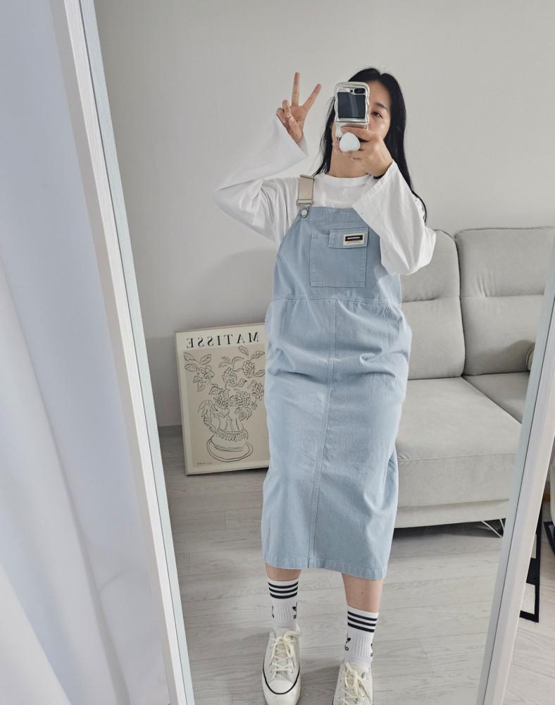[4컬러]요미 오버핏 멜빵원피스 77 88빅사이즈 여자 임부복 임신부 치마