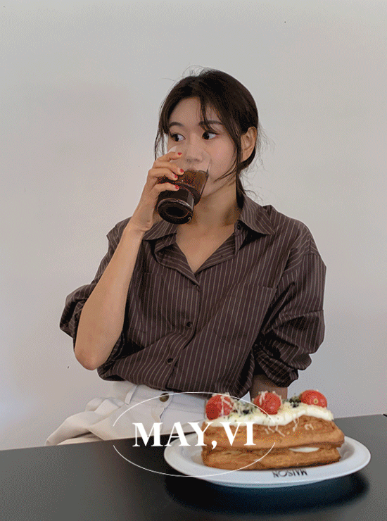 [Mayvi] Eric 스트라이프 셔츠 (2 color)