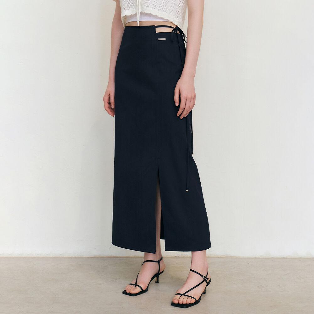 슬릿 롱 스커트_NAVY