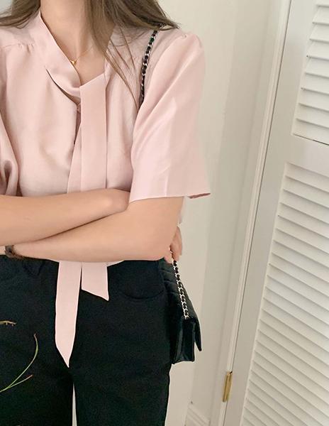 가내스라 하객룩🖤 나이츠 투웨이 블라우스 (라이트핑크/단독주문시오늘출발)