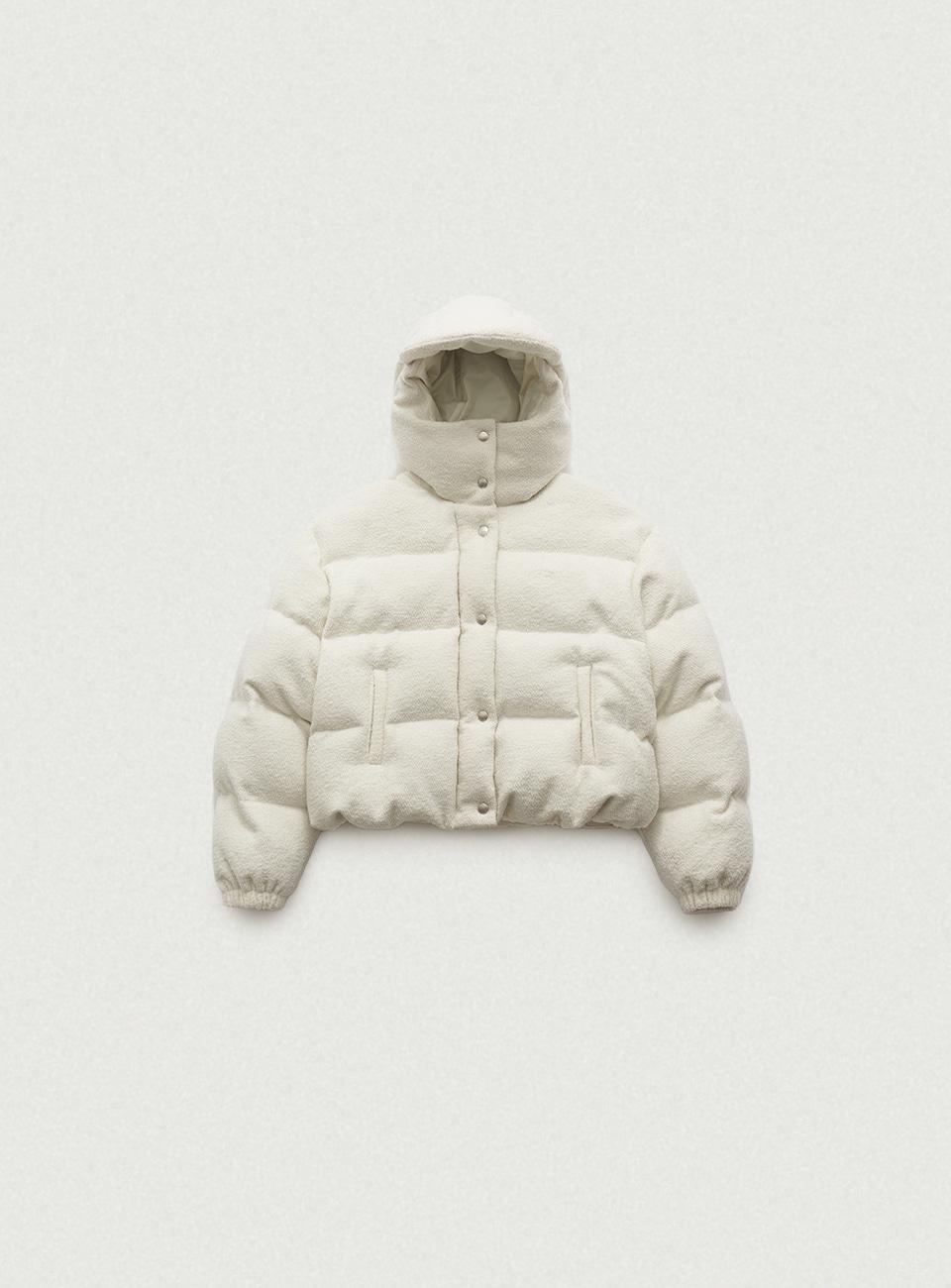 Snowflake Ivory Bouclé Goose Puffer Jacket [12월 중순 순차 배송]