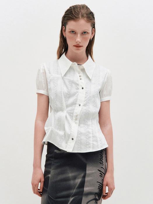 DOZI - Puffed Button Up Shirt _ OFF WHITE