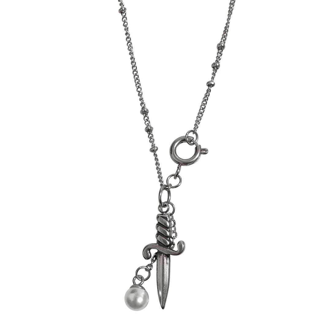 pearl drop necklace(knife)