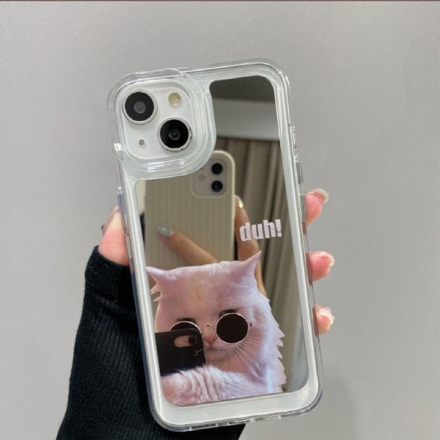 셀카 미러 캣 아이폰케이스 11.12.13.14.PROMAX.프로맥스