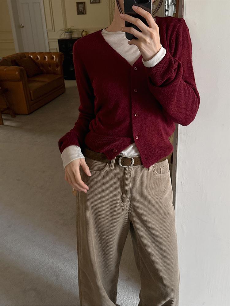 크렘므 프린즈 모헤어 가디건