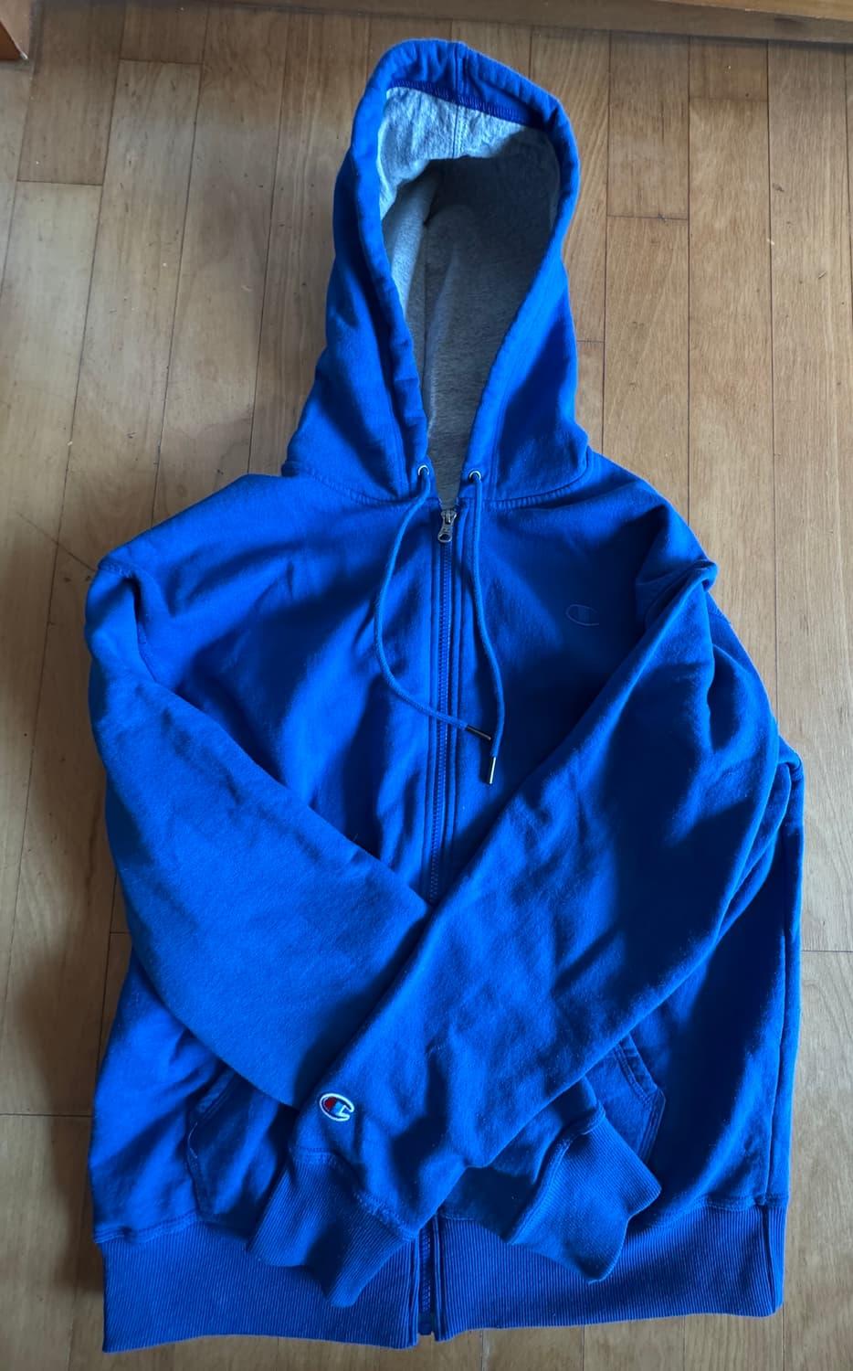 챔피온 더블로고 후드집업 블루 L | 후루츠패밀리