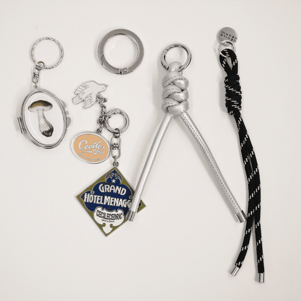 MUSHROOM MIRROR LOCKET KEYRING_버섯 로켓 키링