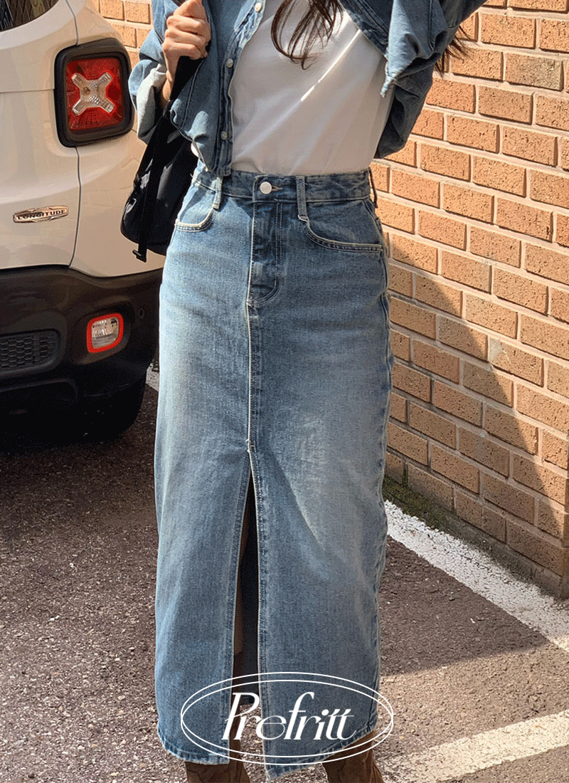 [PreFritt] Ted vintage denim long skirt