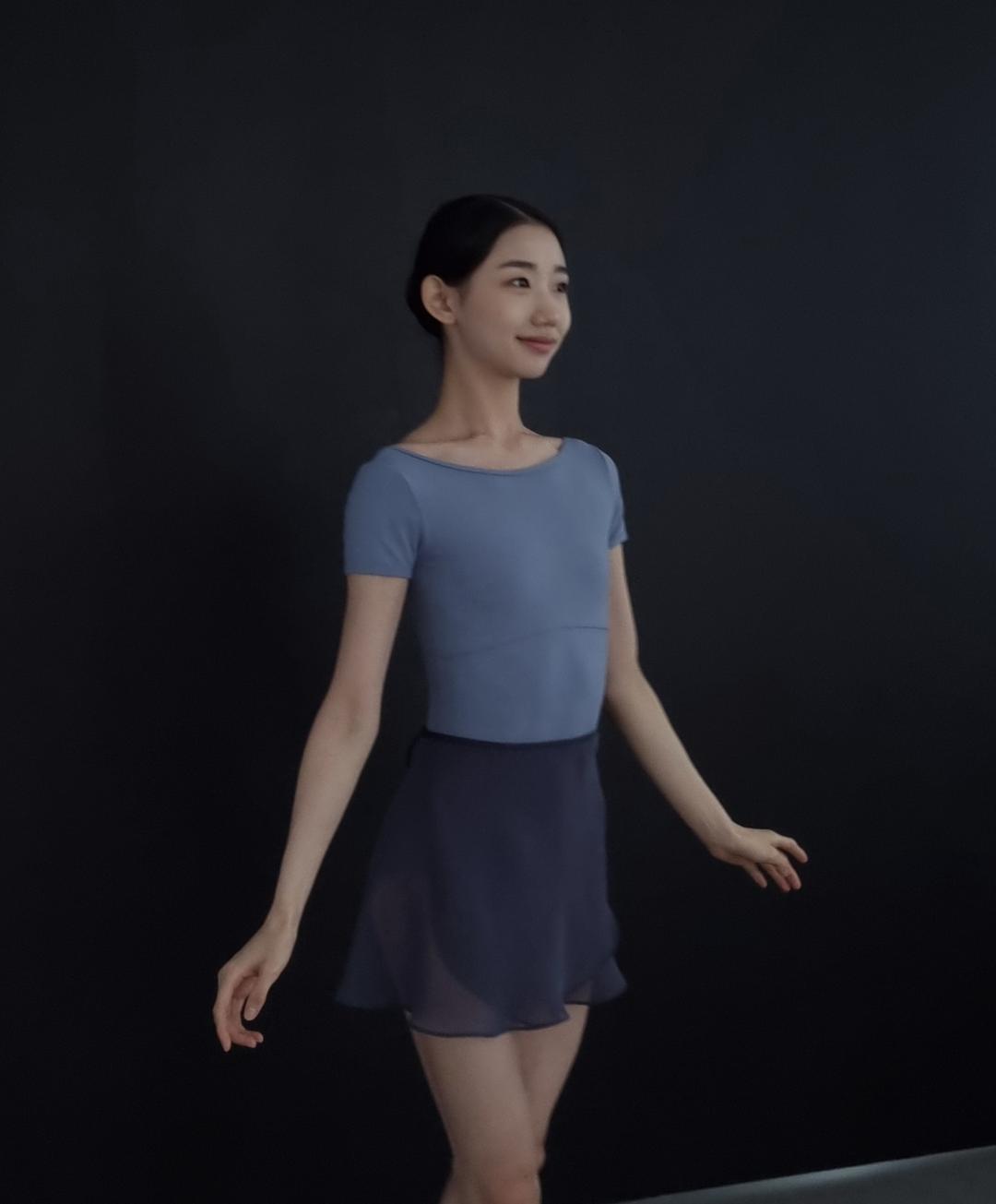 (올라운드 챠콜) 쇼트 발레 스커트 발레치마 성인발레복