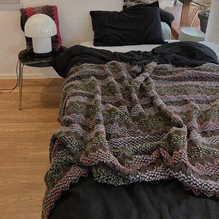 카뮈 에스닉 블랭킷 무릎 담요 쇼파커버