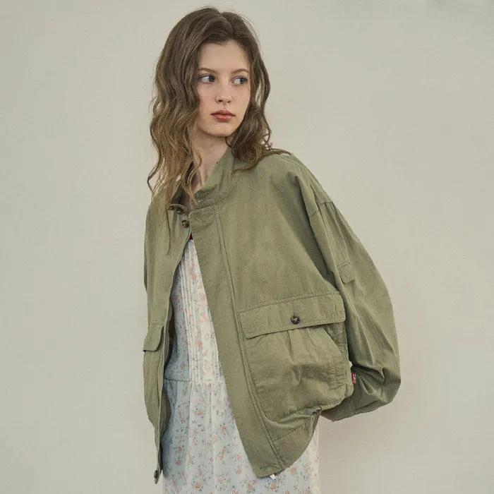 Light Cotton blouson jumper_2color(OC25-OT04)