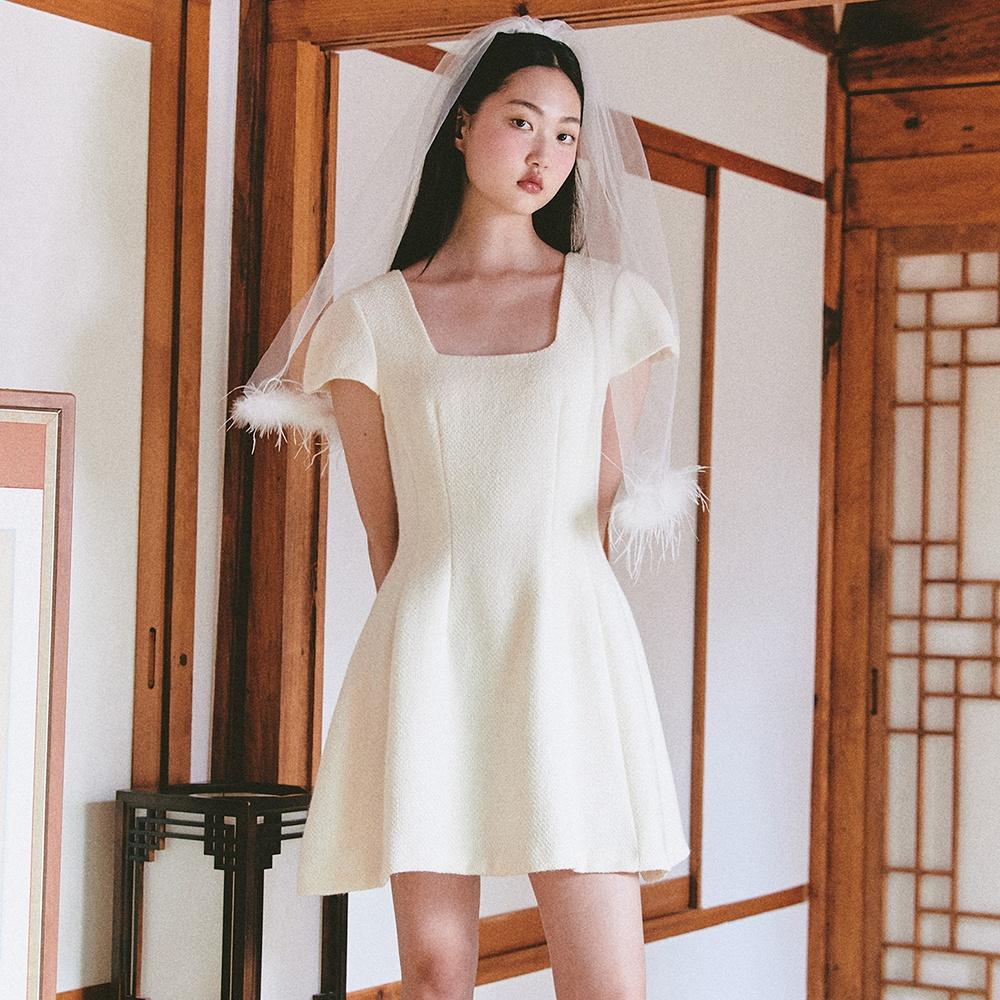 Bridal Waltz Mini Dress_white